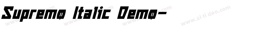 Supremo Italic Demo字体转换